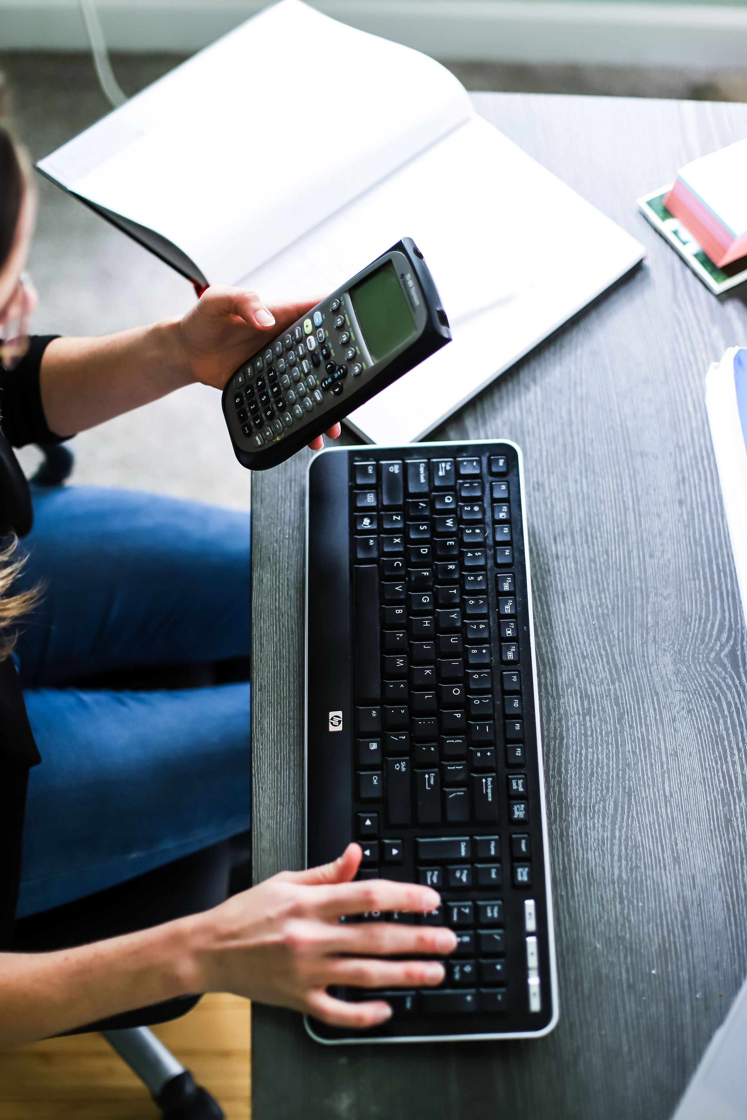 Bookkeeper working